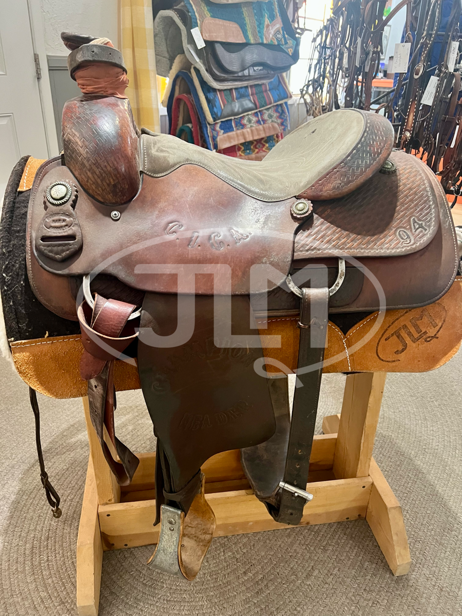 15" Carson River Bar M Team Roping Saddle