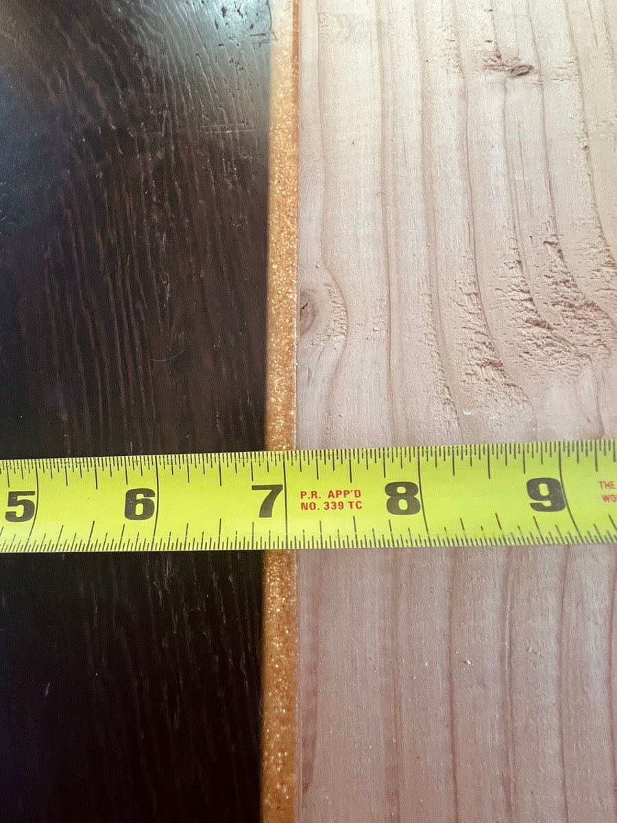 Roasted Oak Wood and Gold Epoxy Resin Serving Tray