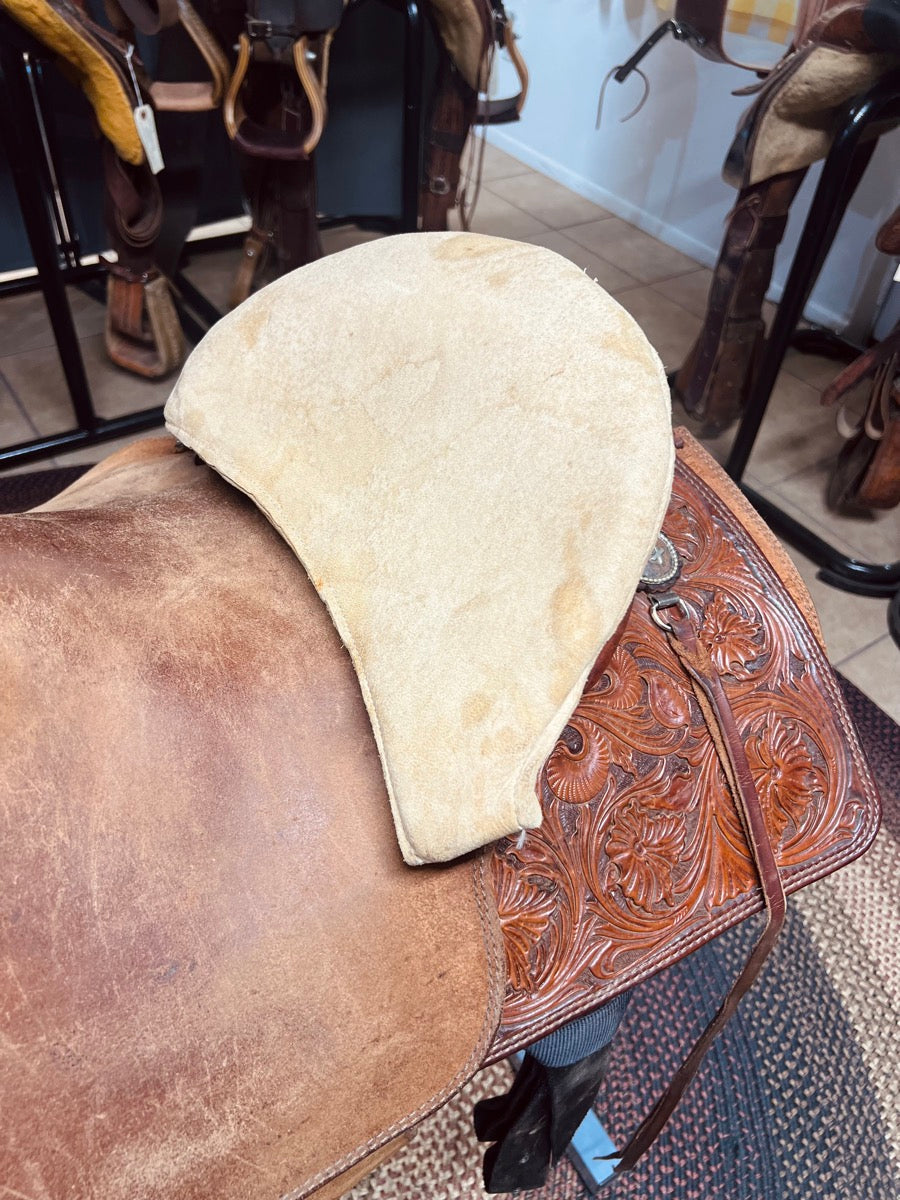 Thin Saddle Seat Shrinker Leather