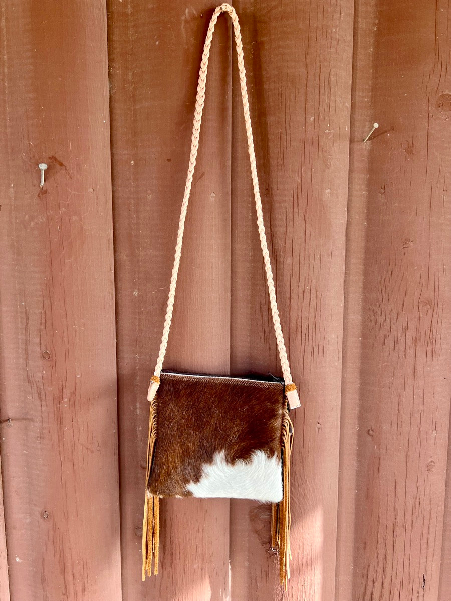 Cowhide Fringe Handbag