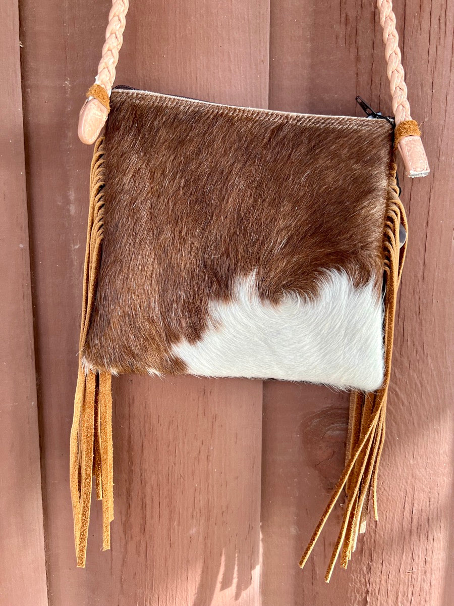 Cowhide Fringe Handbag