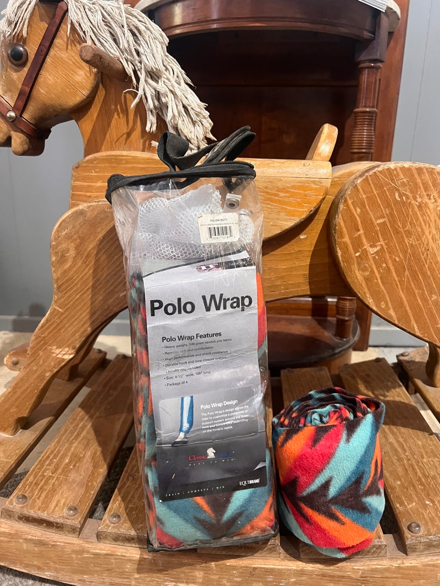 Classic Equine Polo Wrap with Wash Bag Chocolate Teal