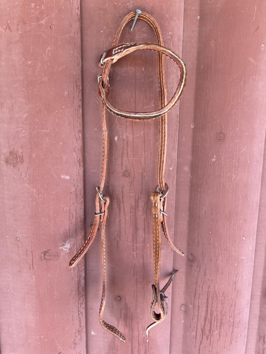 Browband Leather Headstall Hair on Hide on Ear       HS1129