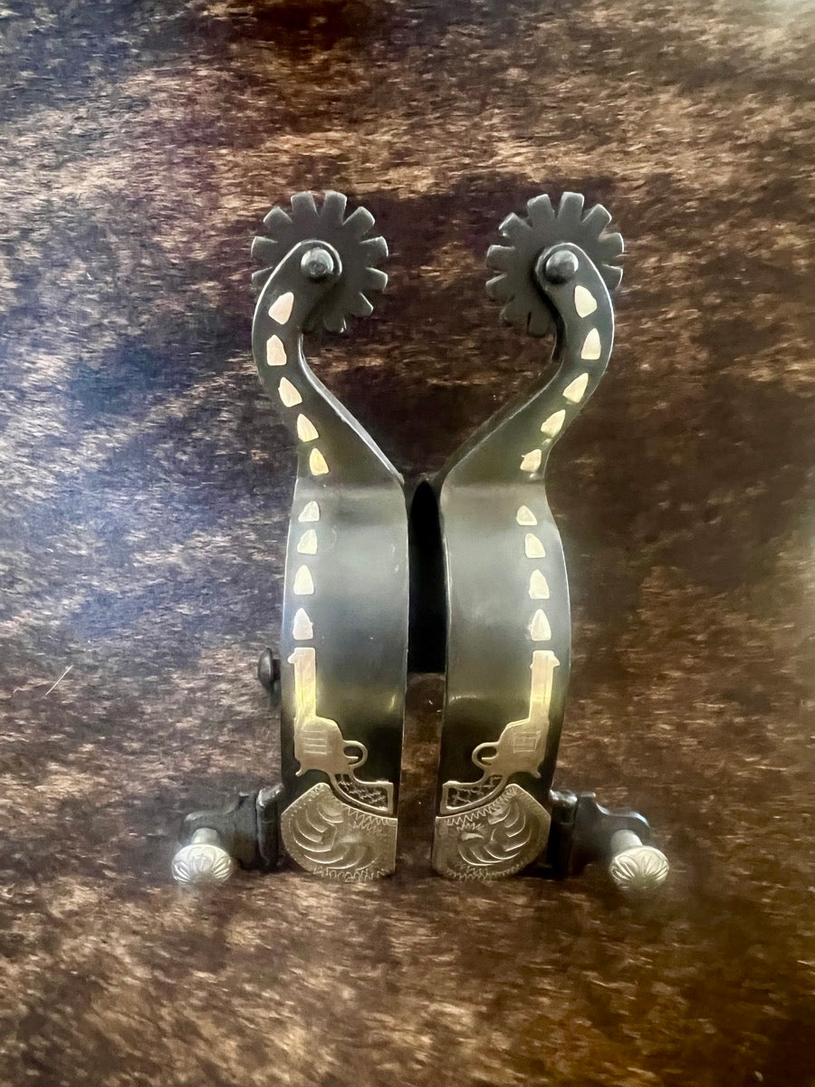 Antique Brown Revolver Spurs    SPR1123