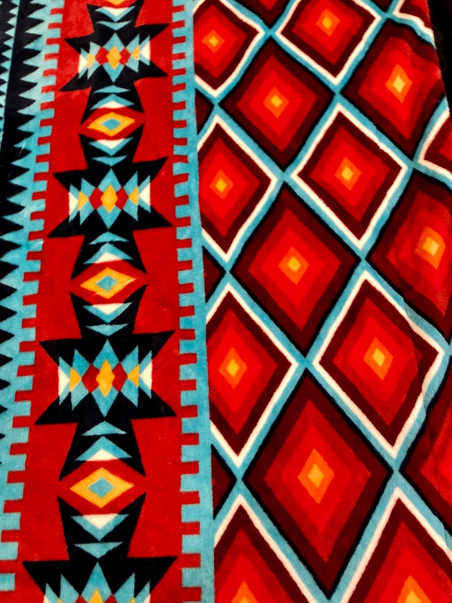Aztec Tapestry Cuddle Luxe Minky Throw Blanket     MB1113