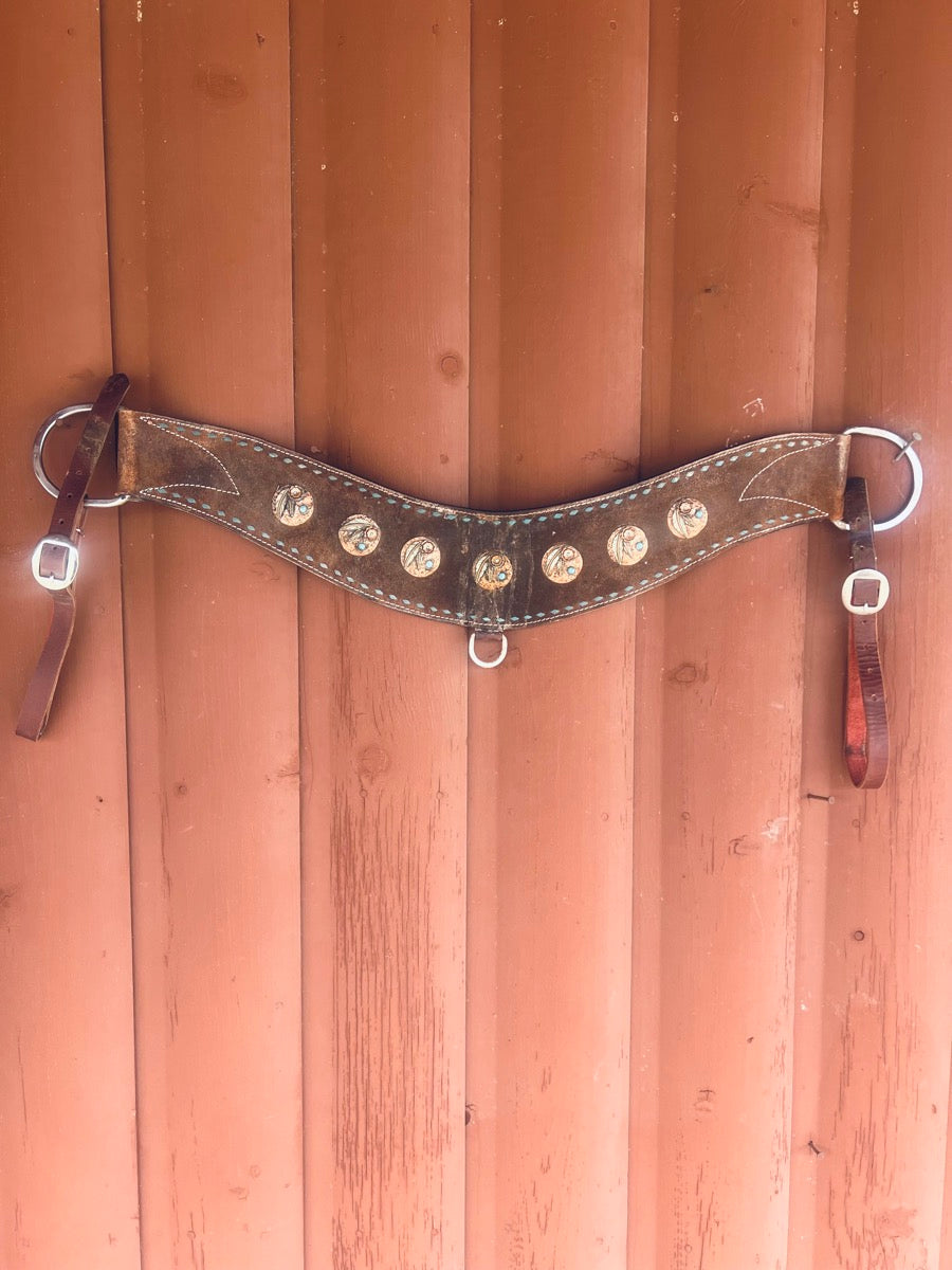 Rowdy Rose Roughout Pulling Collar Western Breast Collar     BCL1129
