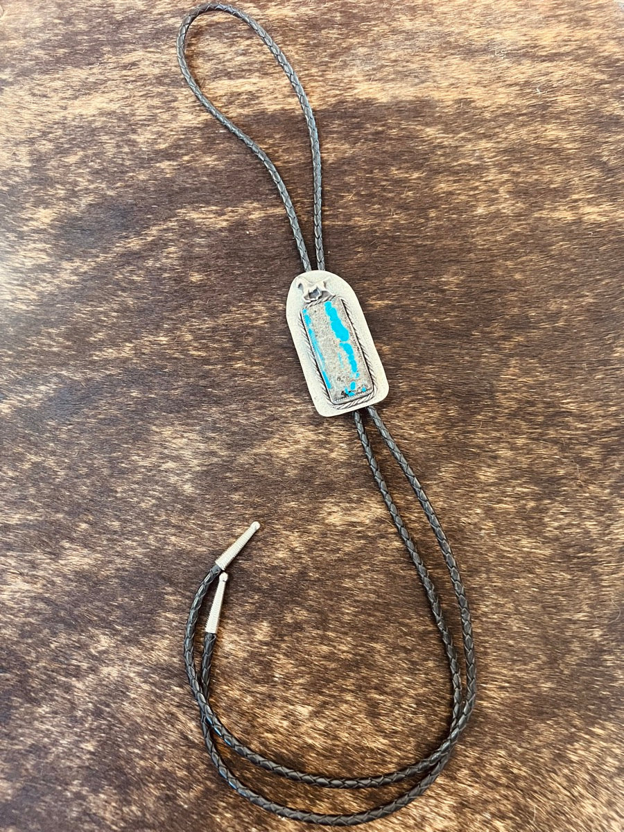 Kingman Turquoise Bolo Tie by Kevin Kietzman     JL1111