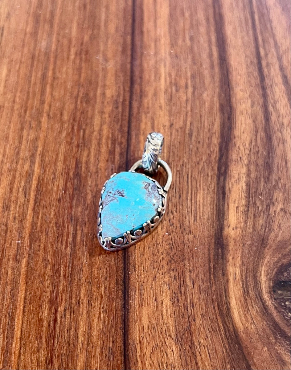Bisbee Turquoise Pendant by Kevin Kietzman     JL11115
