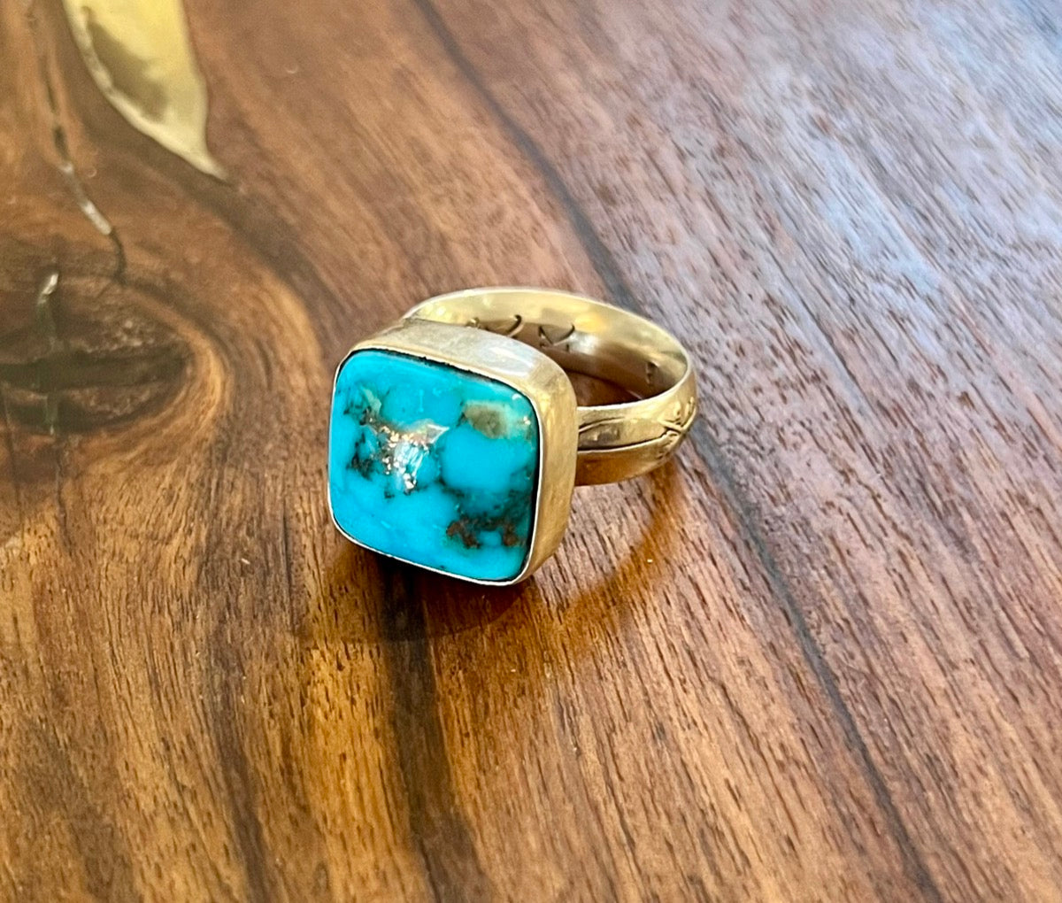 Morenci Turquoise Sterling Silver Ring by Kevin Kietzman     JL11118