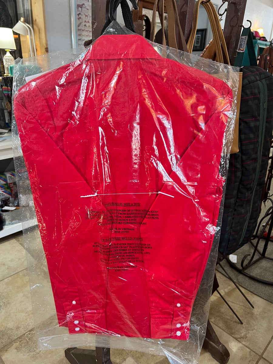 Cinch Womens Long Sleeve Western Solid Red Shirt