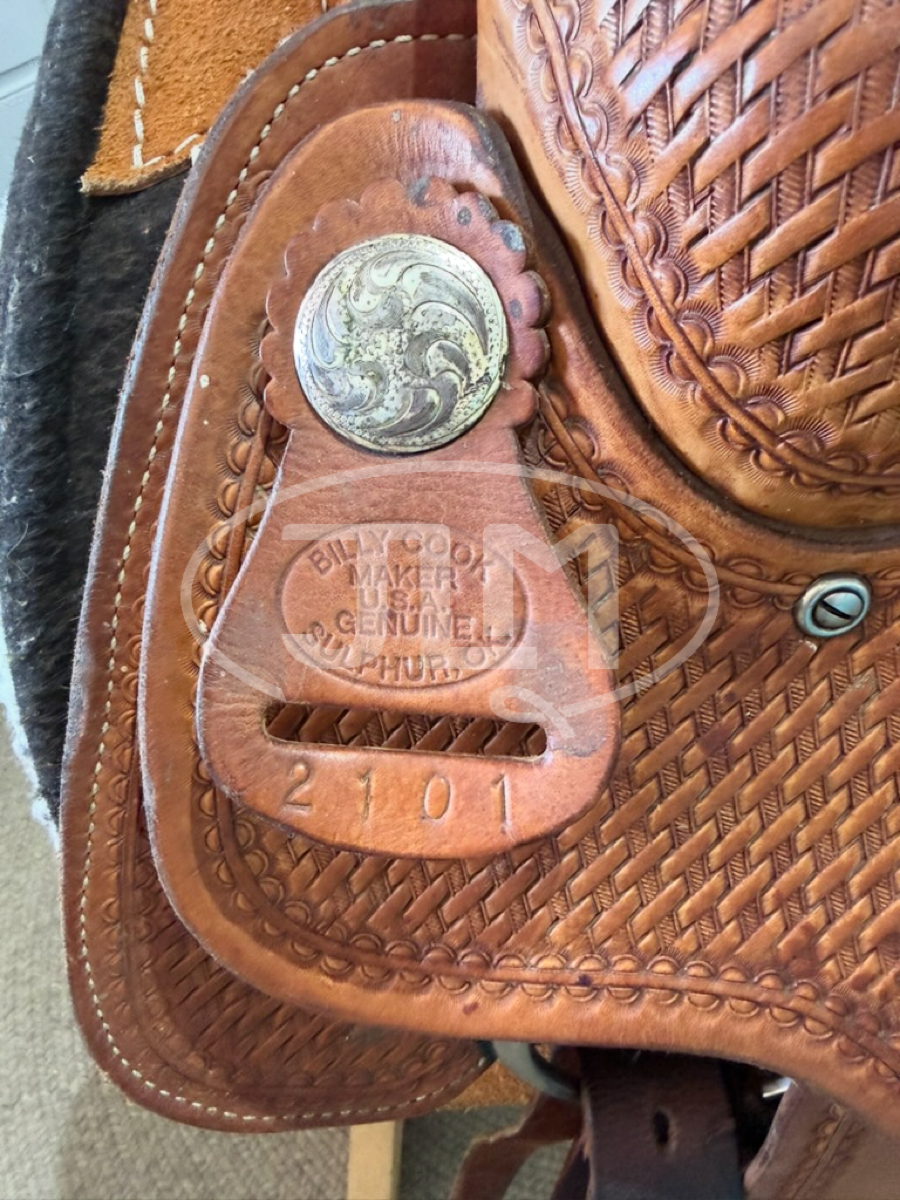 15" Genuine Billy Cook Maker Team Roping Saddle