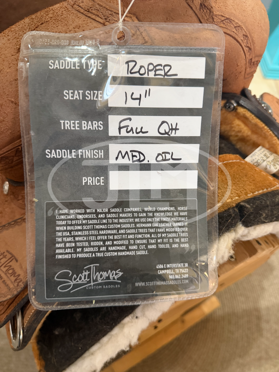 13.5" Scott Thomas Team Roper Saddle      SAD1112
