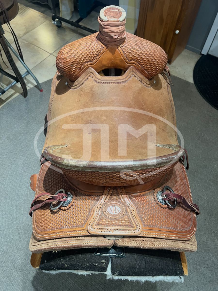 15" NRS Competitor Half Breed Basket Stamp Team Roping Saddle