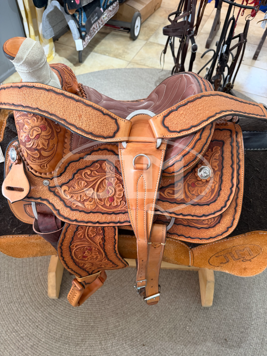 11.5" Wayne Clawson Custon Youth Kids Team Roping Saddle     S1116