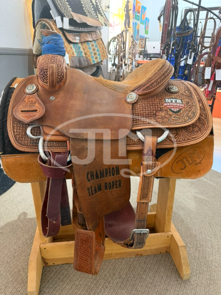 14.5" Jeff Smith Team Roping Saddle