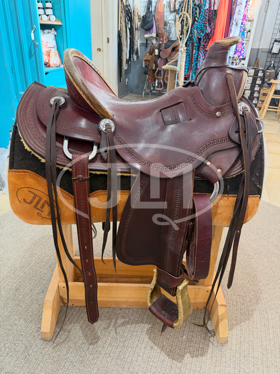 15.5" High Country Cowboy Company Dave Hulbert Custom Ranch Roper Saddle      S1112