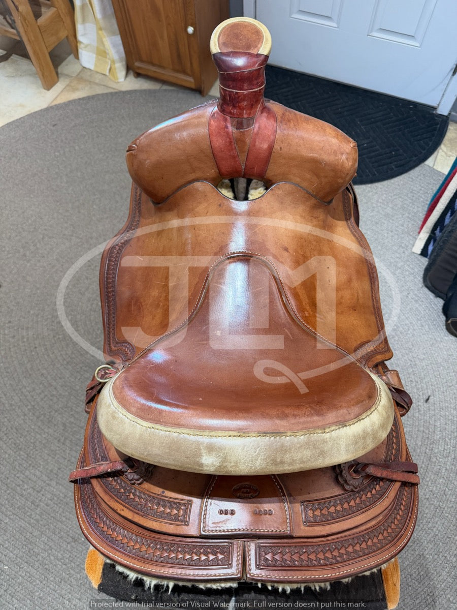 14.5" Ranch Roper Saddle by Tom's Saddle Shop Pinedale WY     S1131
