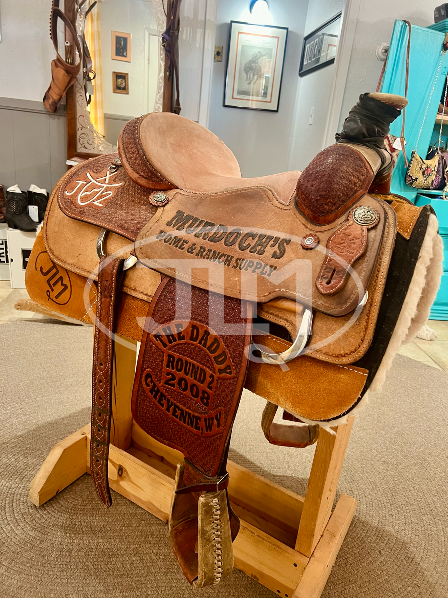 14.5" Reinsman Cheyenne Frontier Days Trophy Team Roping Saddle