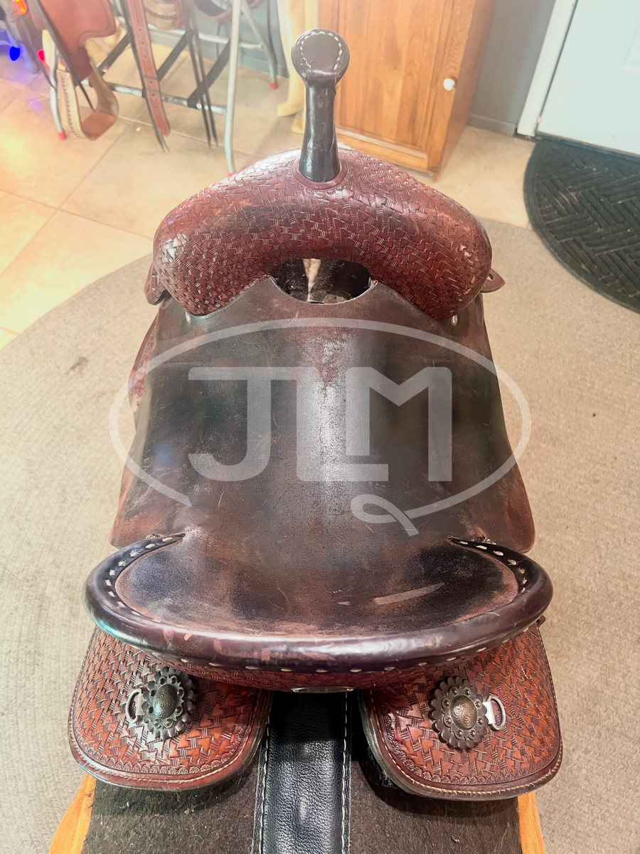 14.5" Narrow #9 Double J Pozzi Pro Racer Barrel Saddle