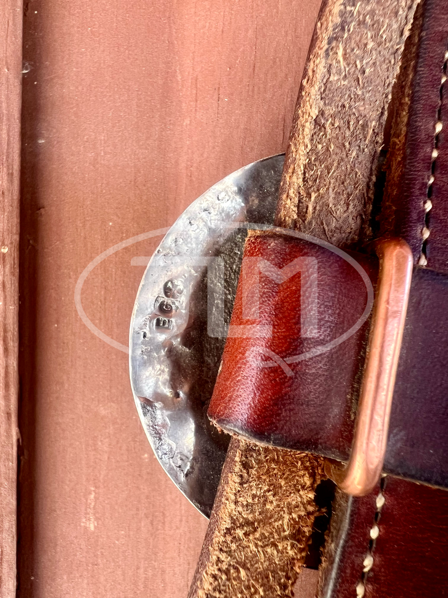 Vintage Grijalva EG* Silver Conchos on Billy Cook Maker Stamped Headstall GJ1111