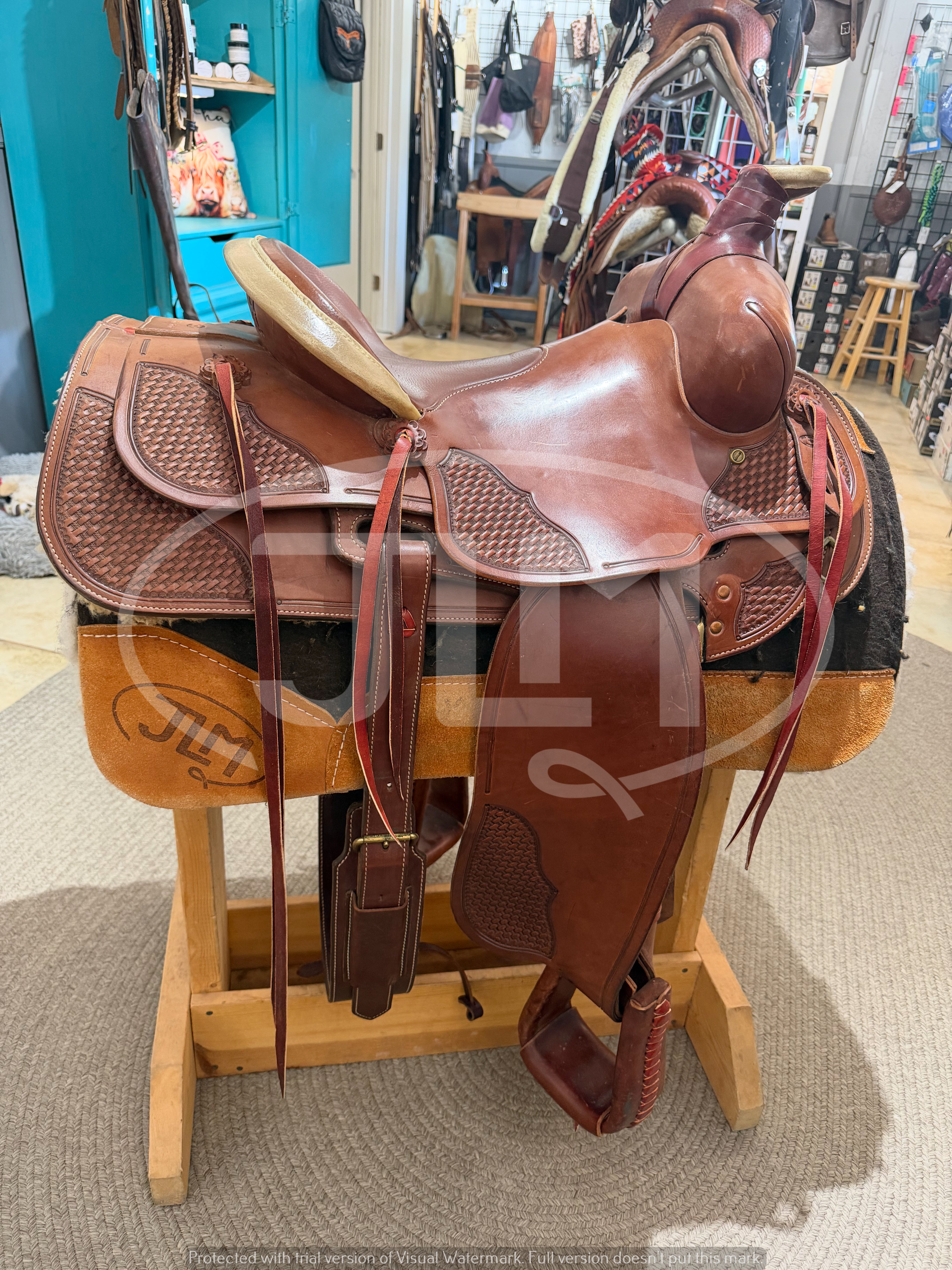 14.5" Ranch Roper Saddle by Tom's Saddle Shop Pinedale WY     S1156