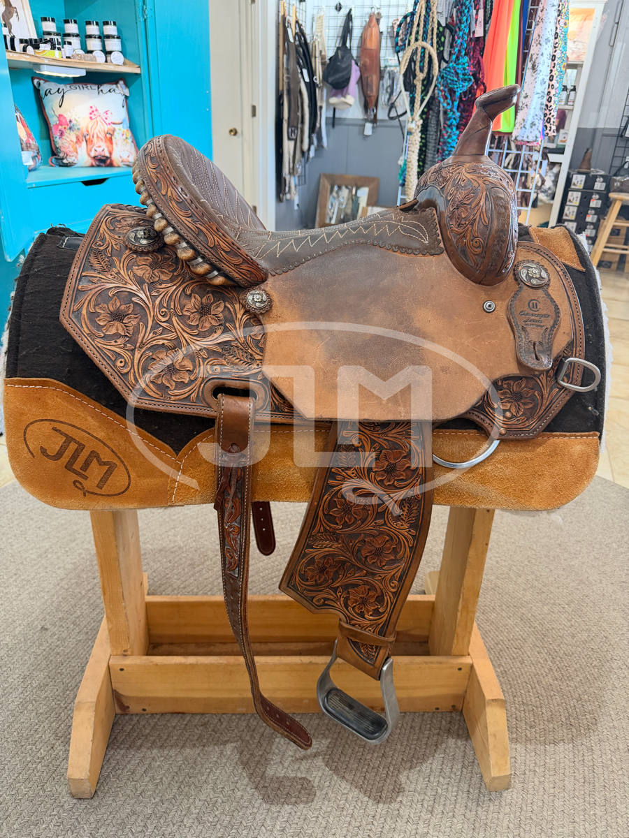 14.5" Reinsman Charmayne James C11 Barrel Saddle