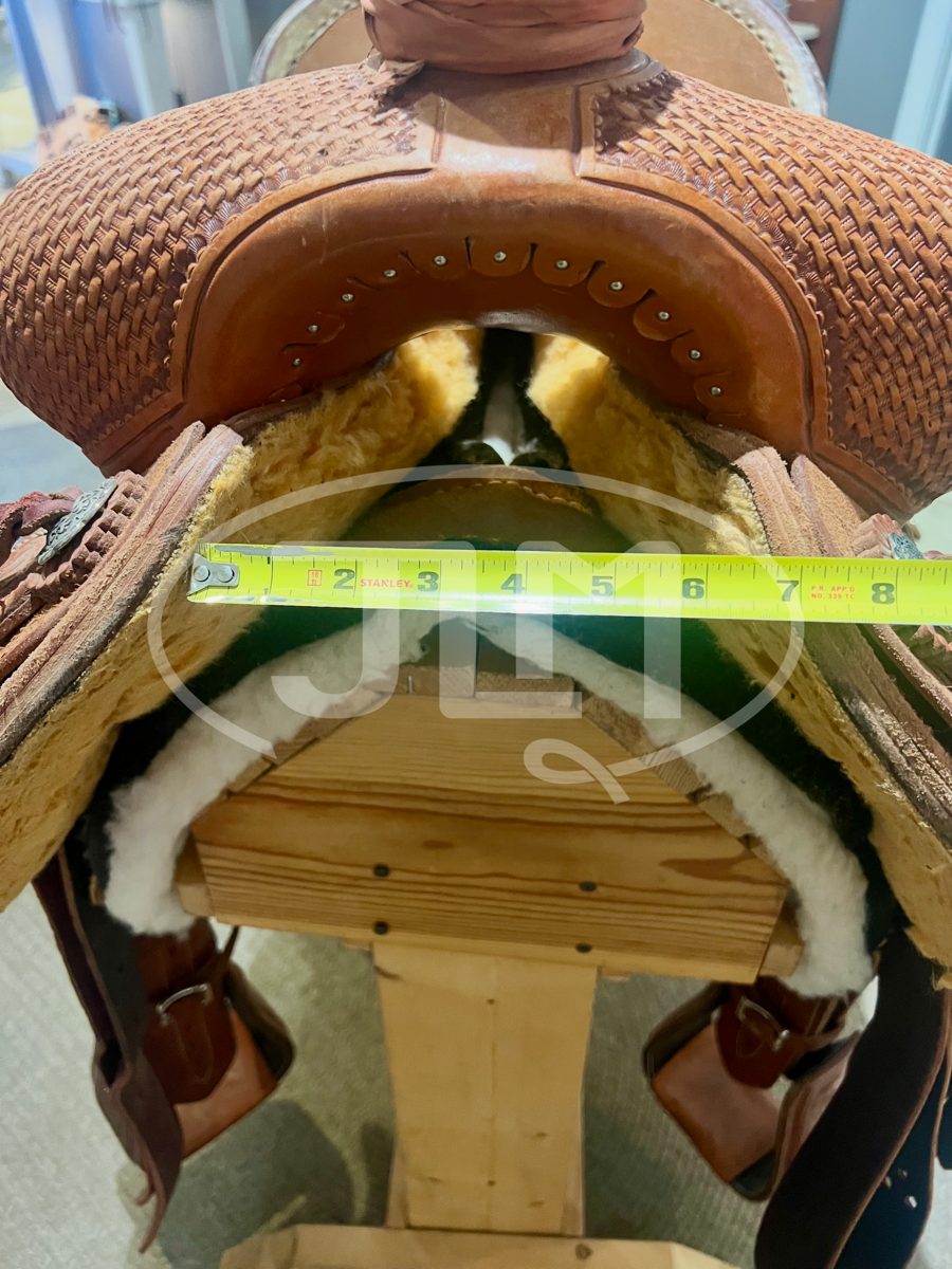15" NRS Competitor Half Breed Basket Stamp Team Roping Saddle