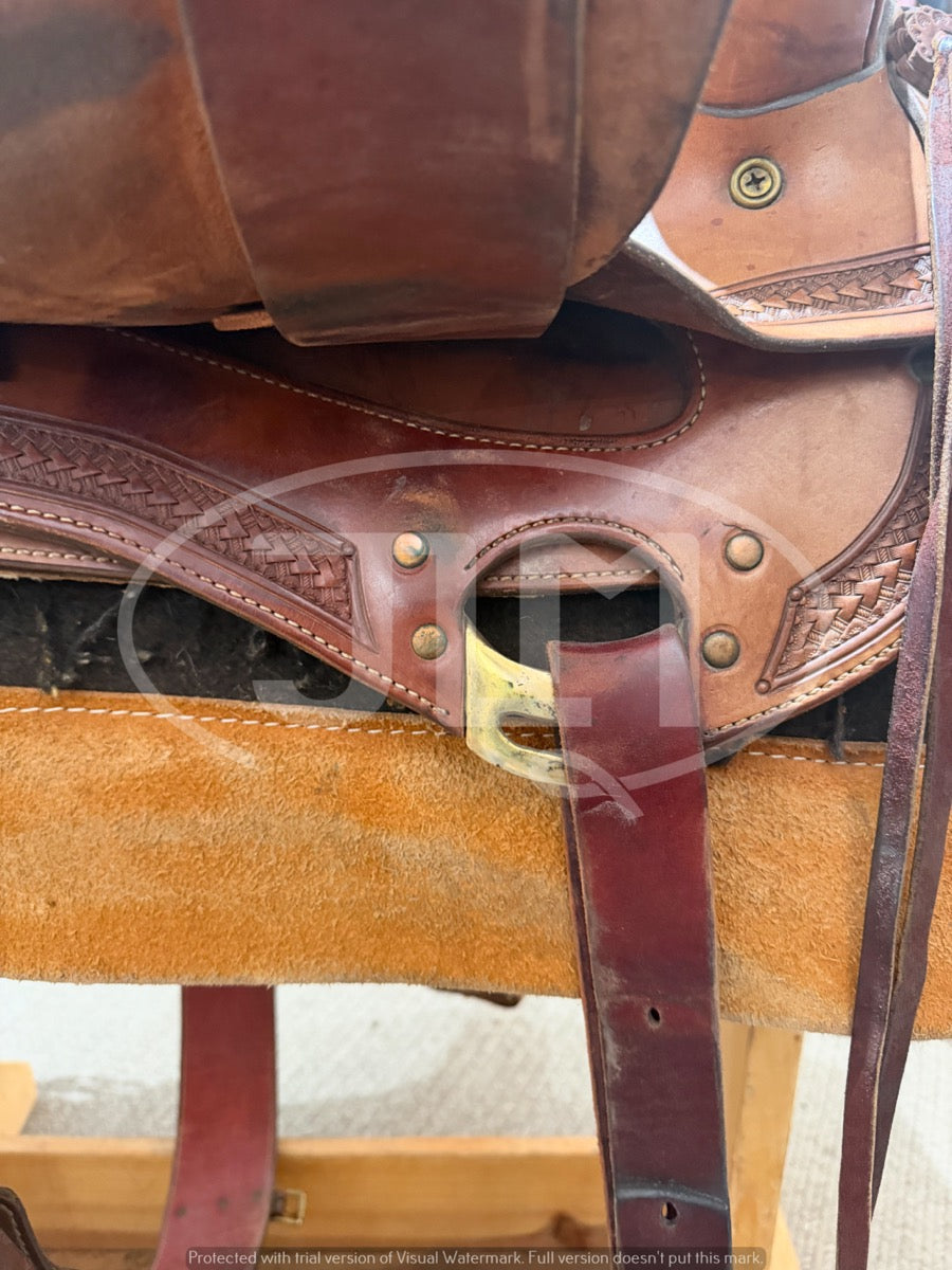 14.5" Ranch Roper Saddle by Tom's Saddle Shop Pinedale WY     S1131
