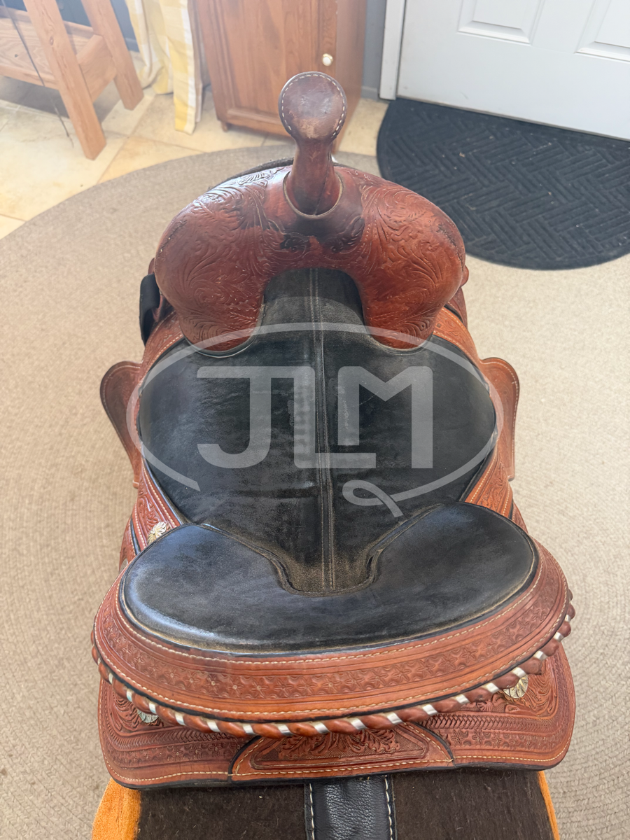 14.5" Circle Y Tammy Fischer Daisy Treeless Barrel Saddle