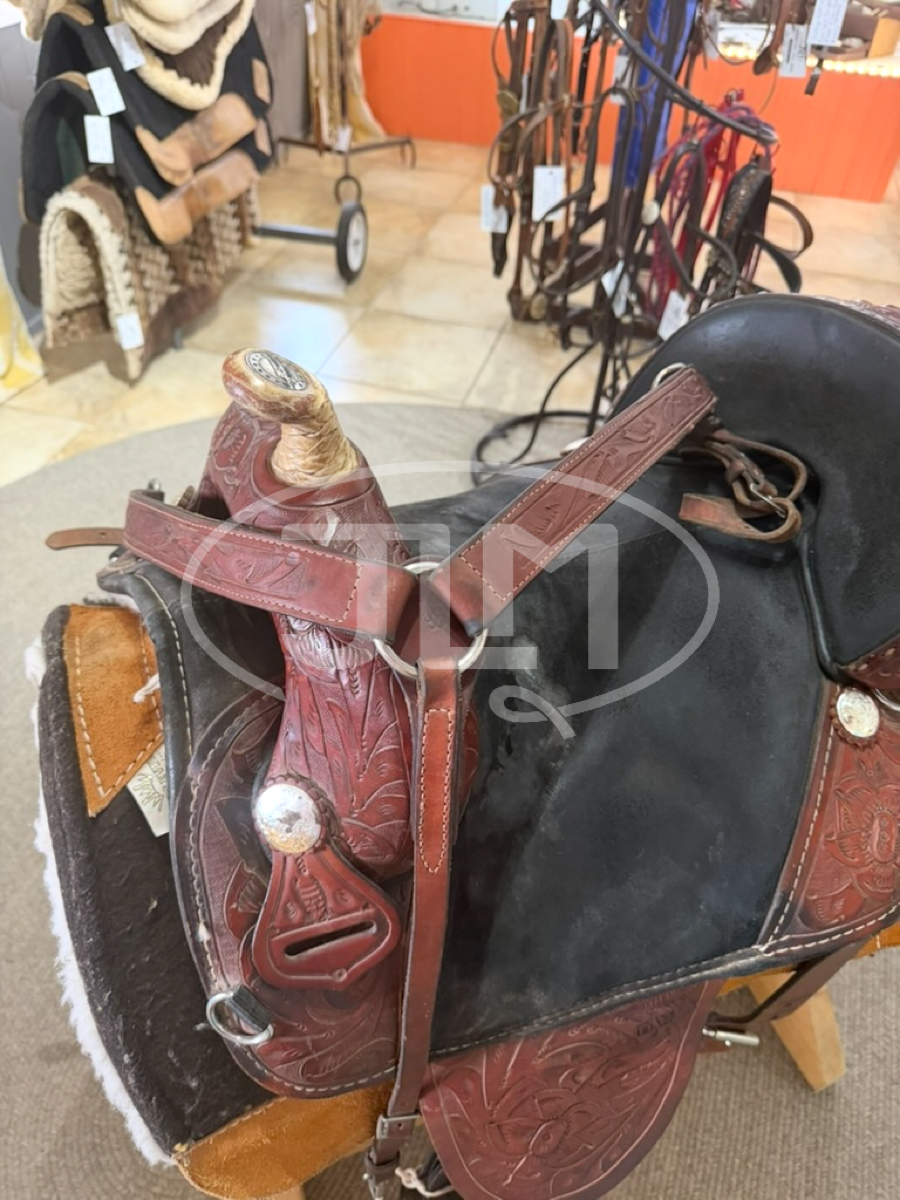 16" Bob Marshall Sports Saddle Debra Sibley Treeless Barrel Saddle