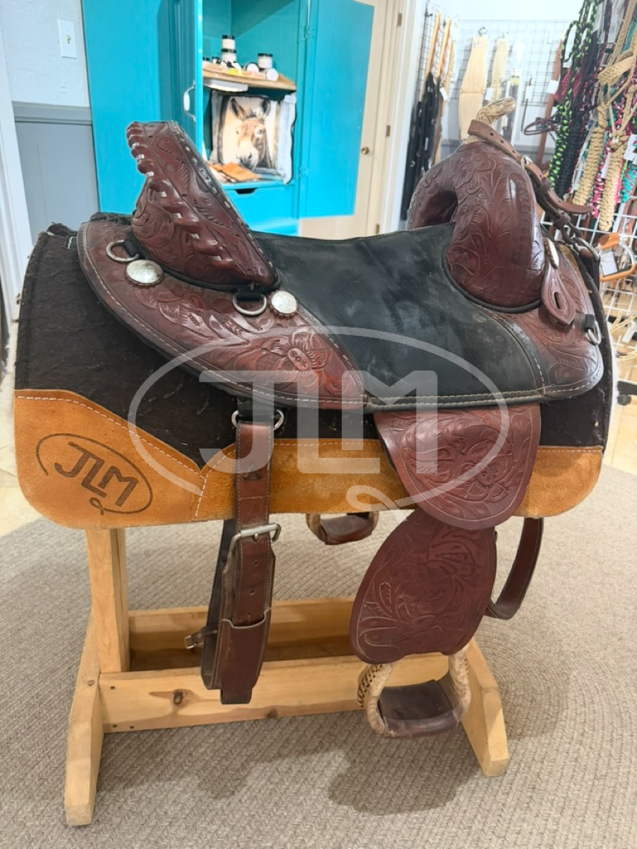 16" Bob Marshall Sports Saddle Debra Sibley Treeless Barrel Saddle