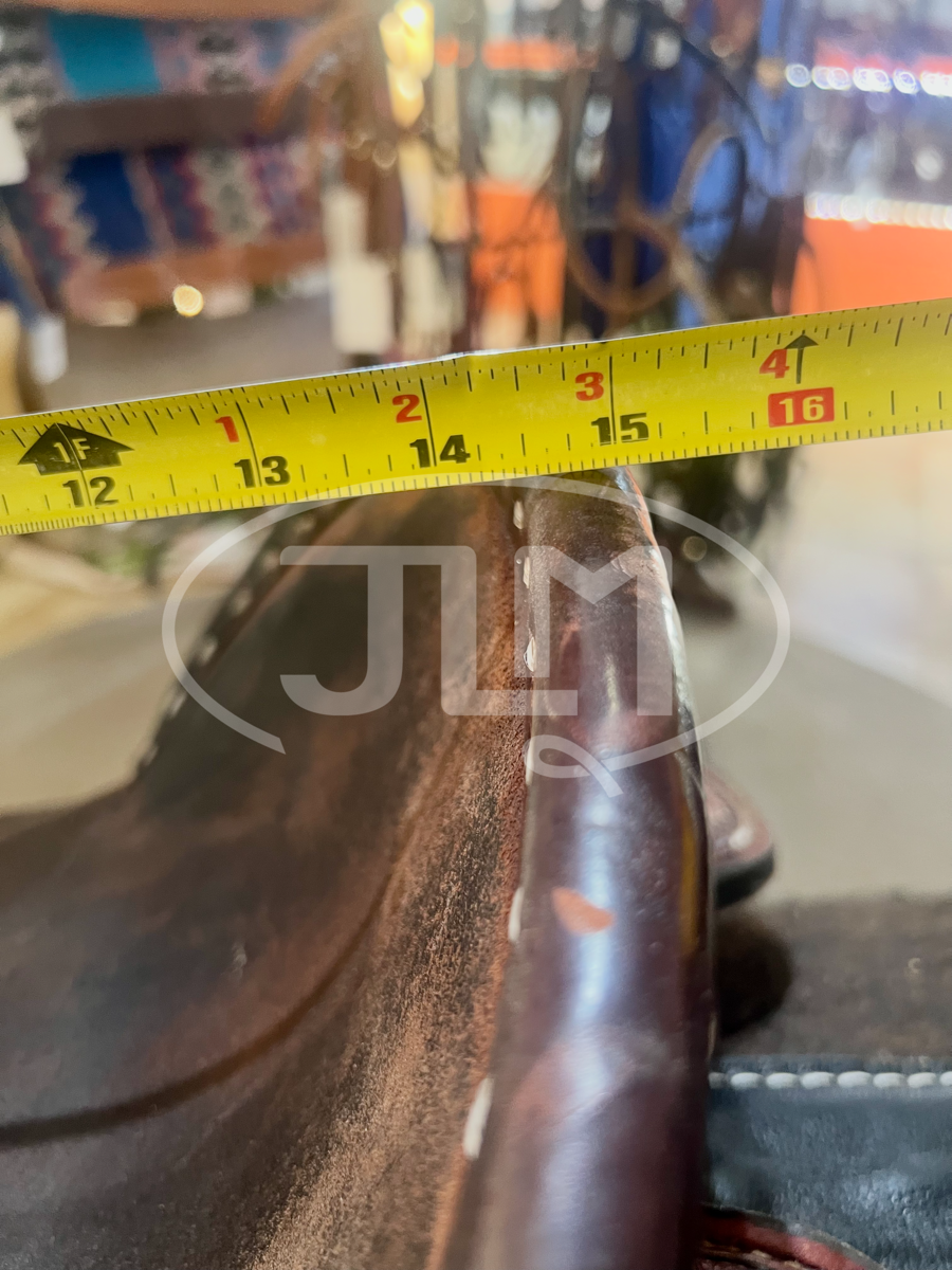 14.5" Narrow #9 Double J Pozzi Pro Racer Barrel Saddle