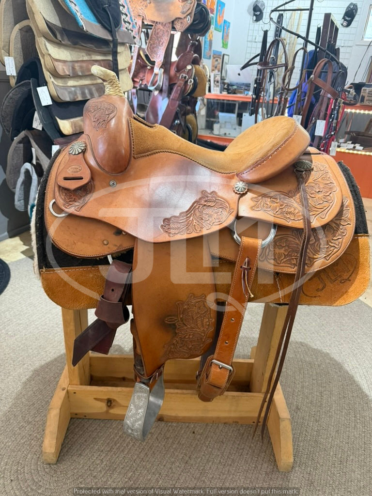 15.5" Reining Saddle by Riata Saddles Wickenburg AZ      S1158