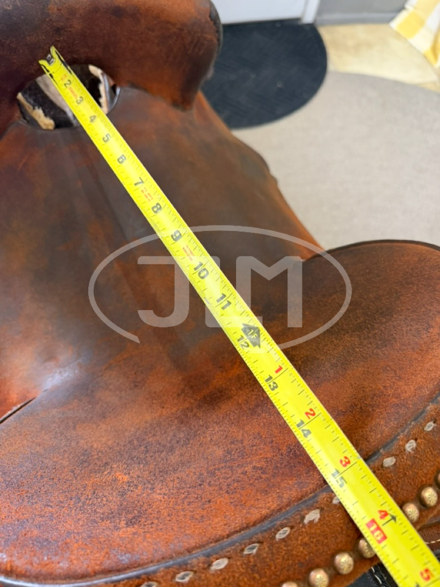 14.5" Double J Saddlery Lynn McKenzie Special Roughout Barrel Saddle