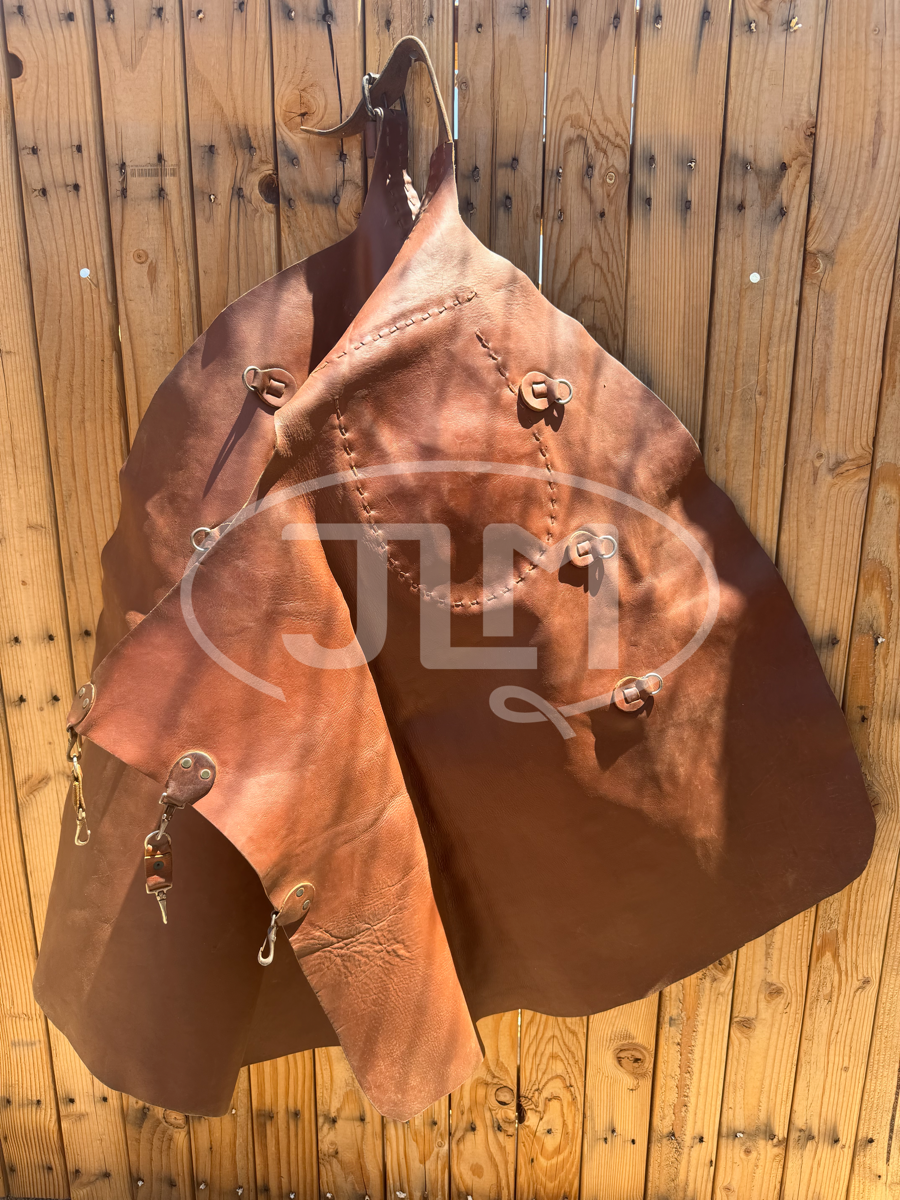 Vintage N Porter Roughout Leather Batwing Chaps    CH1132