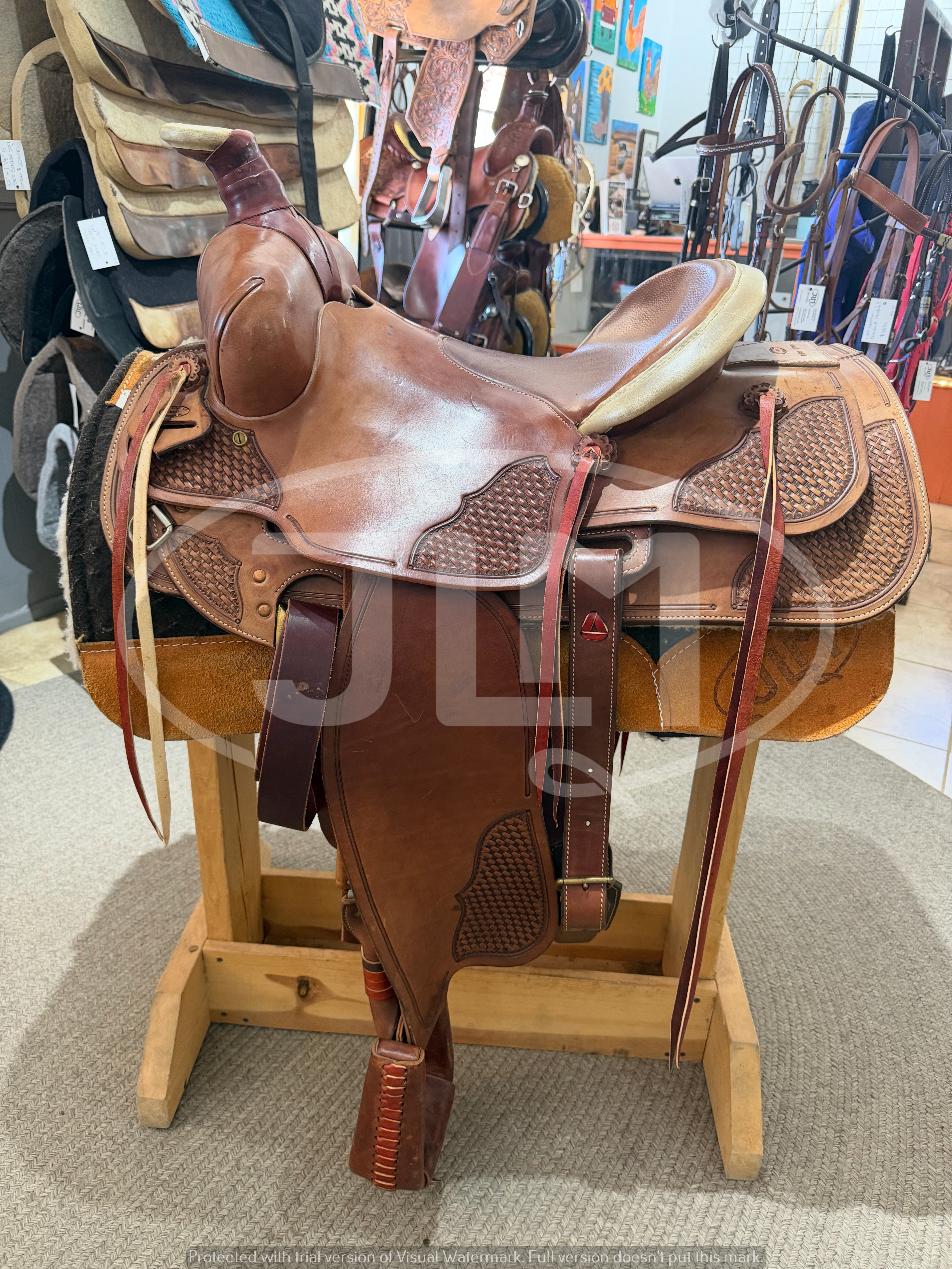 14.5" Ranch Roper Saddle by Tom's Saddle Shop Pinedale WY     S1156