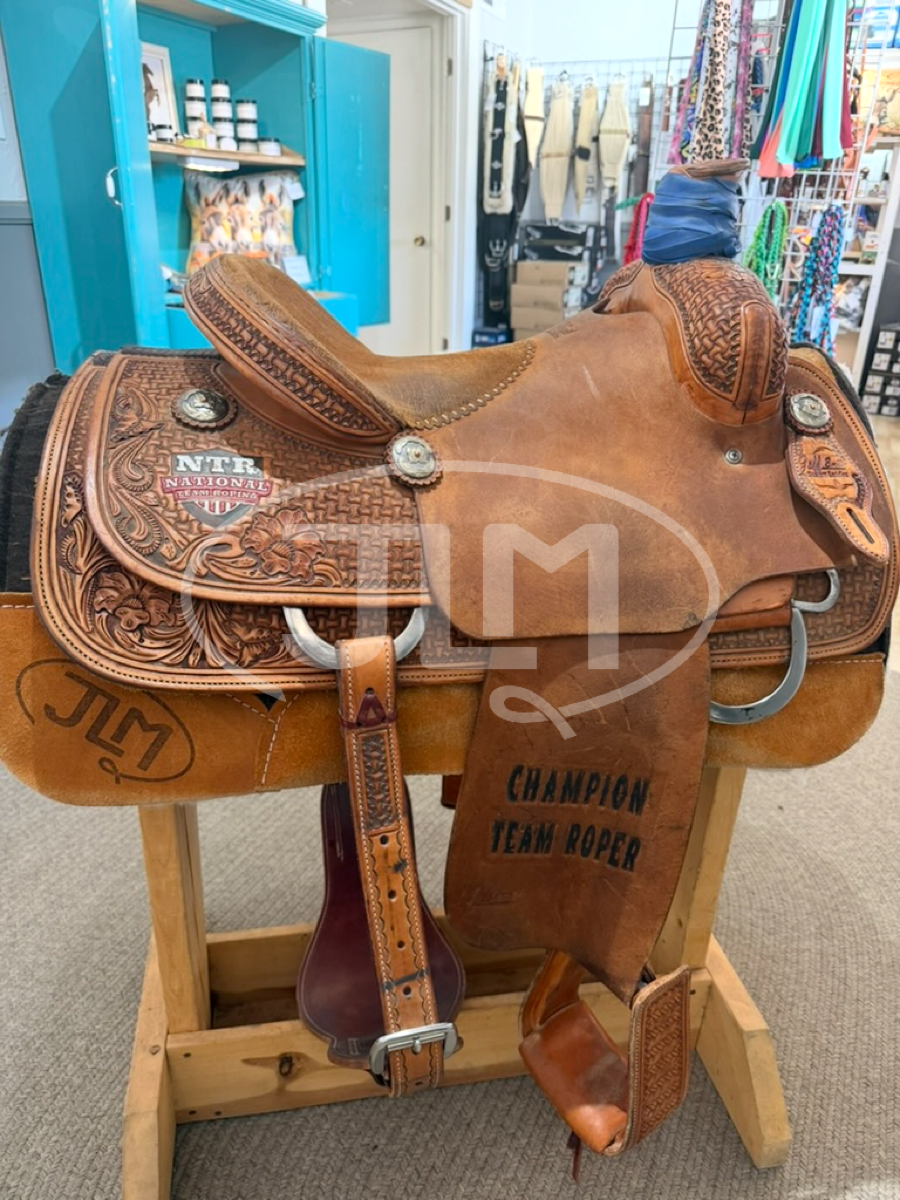 14.5" Jeff Smith Team Roping Saddle