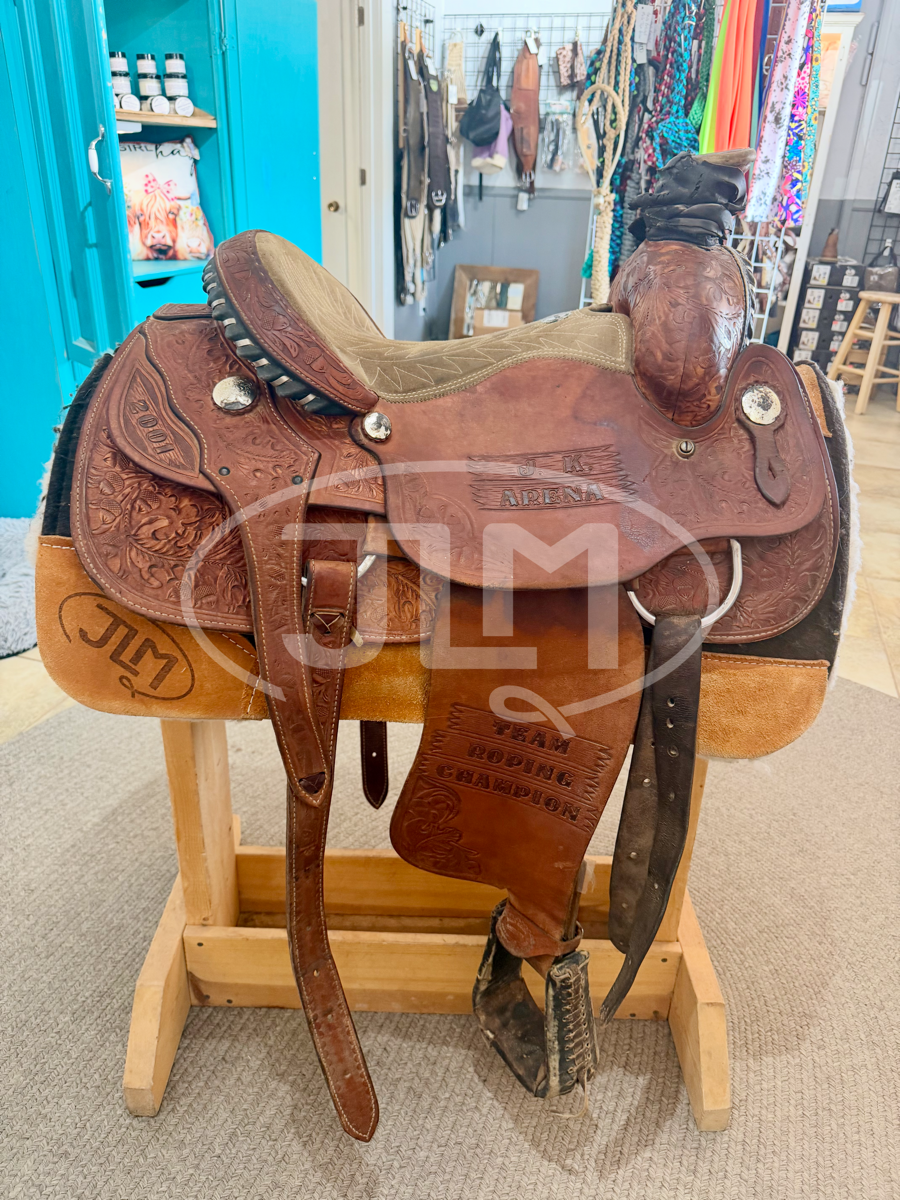 14" Billy Cook Team Roping Saddle