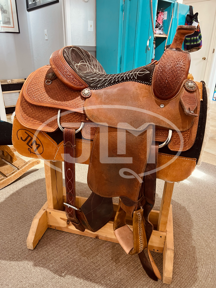 15" Bryan Echelle Custom Team Roping Saddle