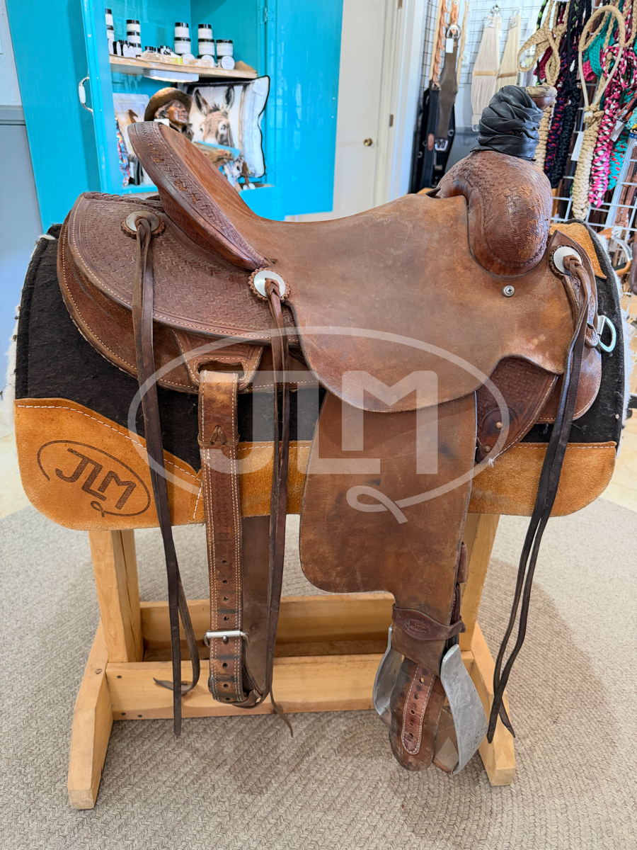 15.5" Cactus Will James Rancher Rope Saddle  SAD1114