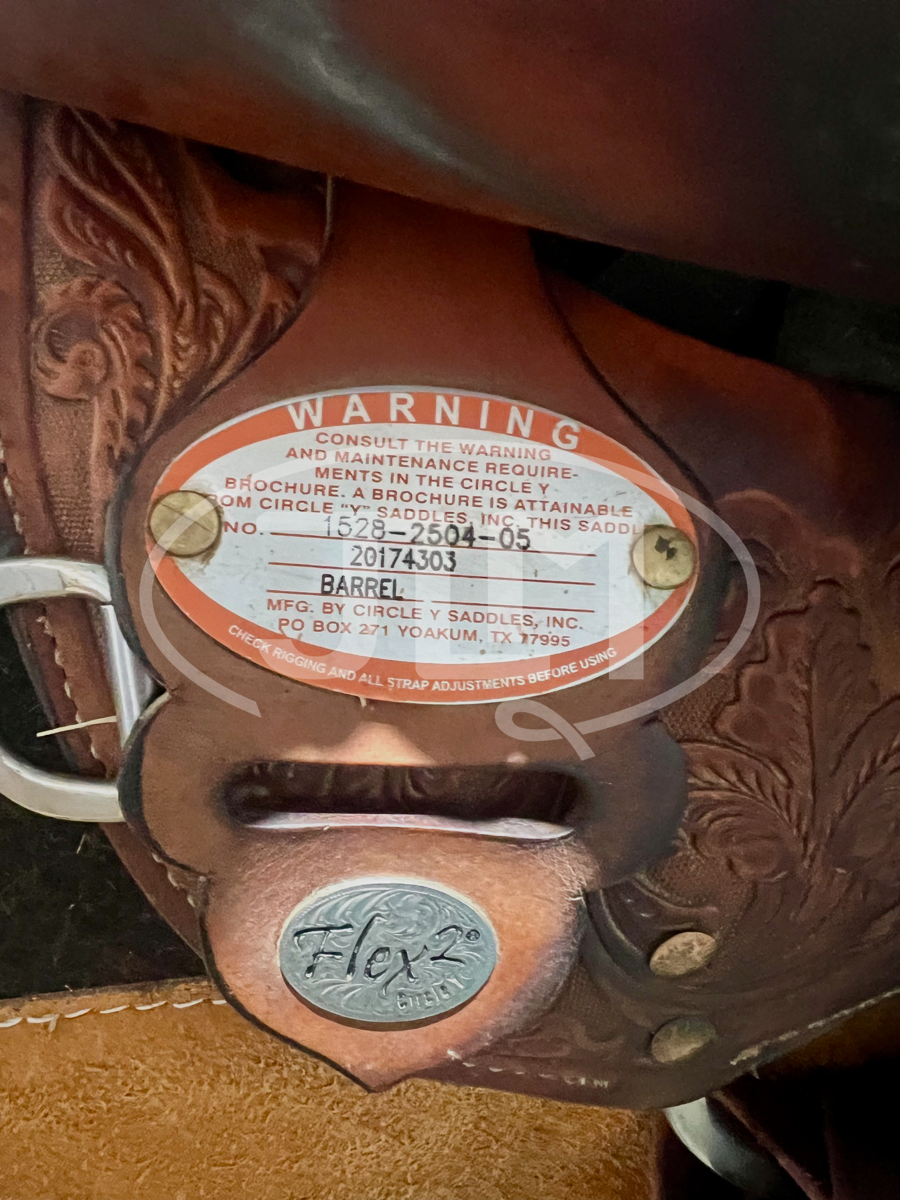14.5" Circle Y Kelly Kaminski Flex2 Barrel Saddle