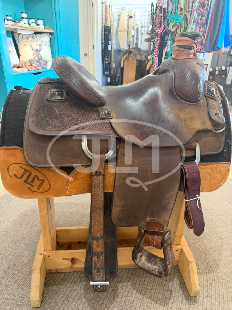 14" Bob's Custom Saddles Team Roping Saddle