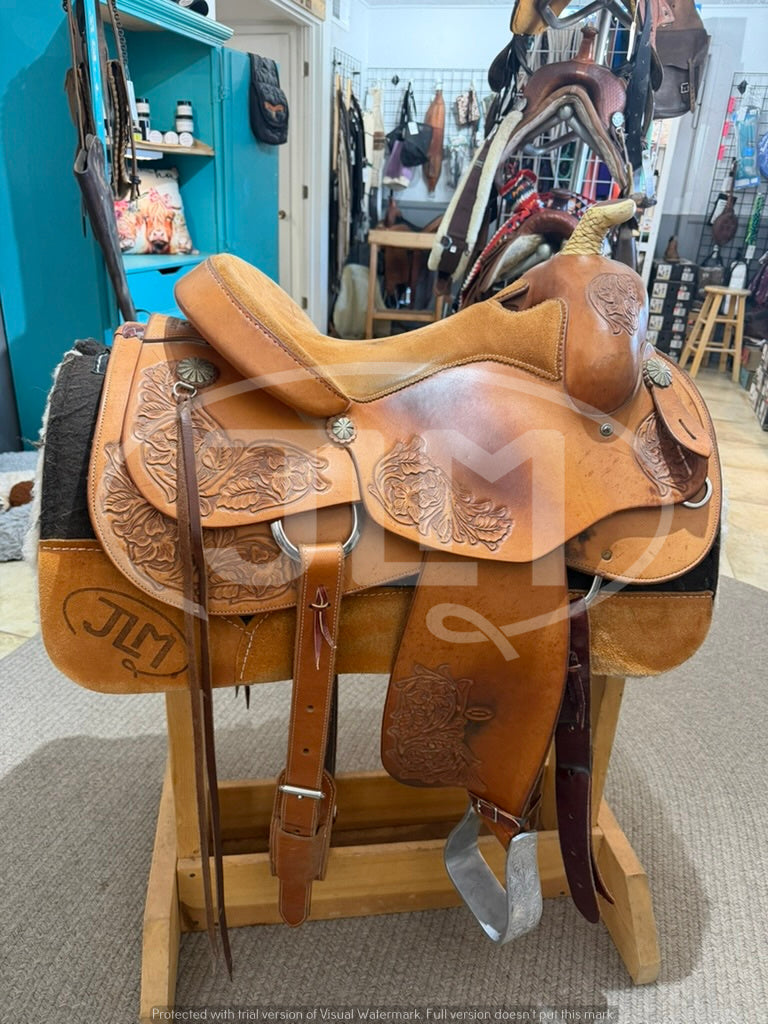 15.5" Reining Saddle by Riata Saddles Wickenburg AZ      S1158