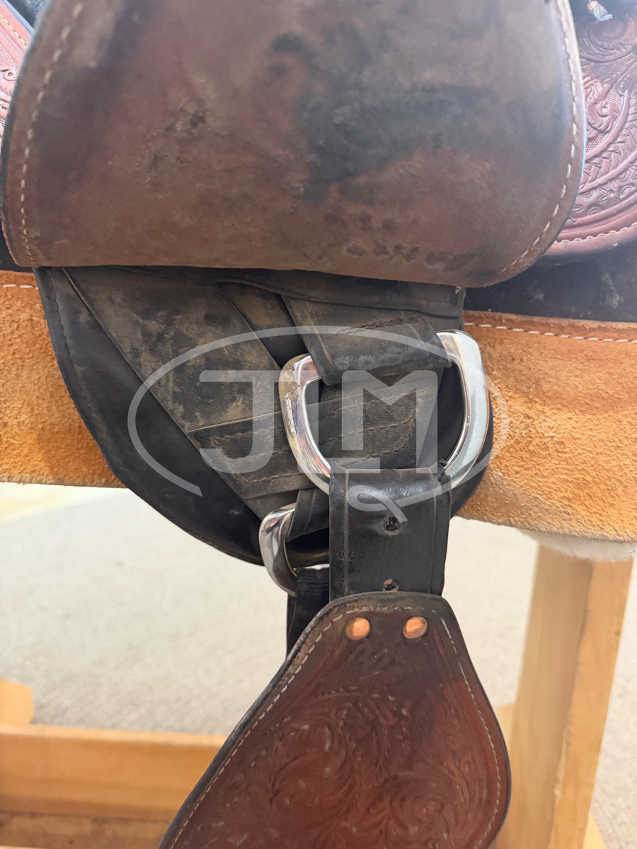 14.5" Circle Y Tammy Fischer Daisy Treeless Barrel Saddle