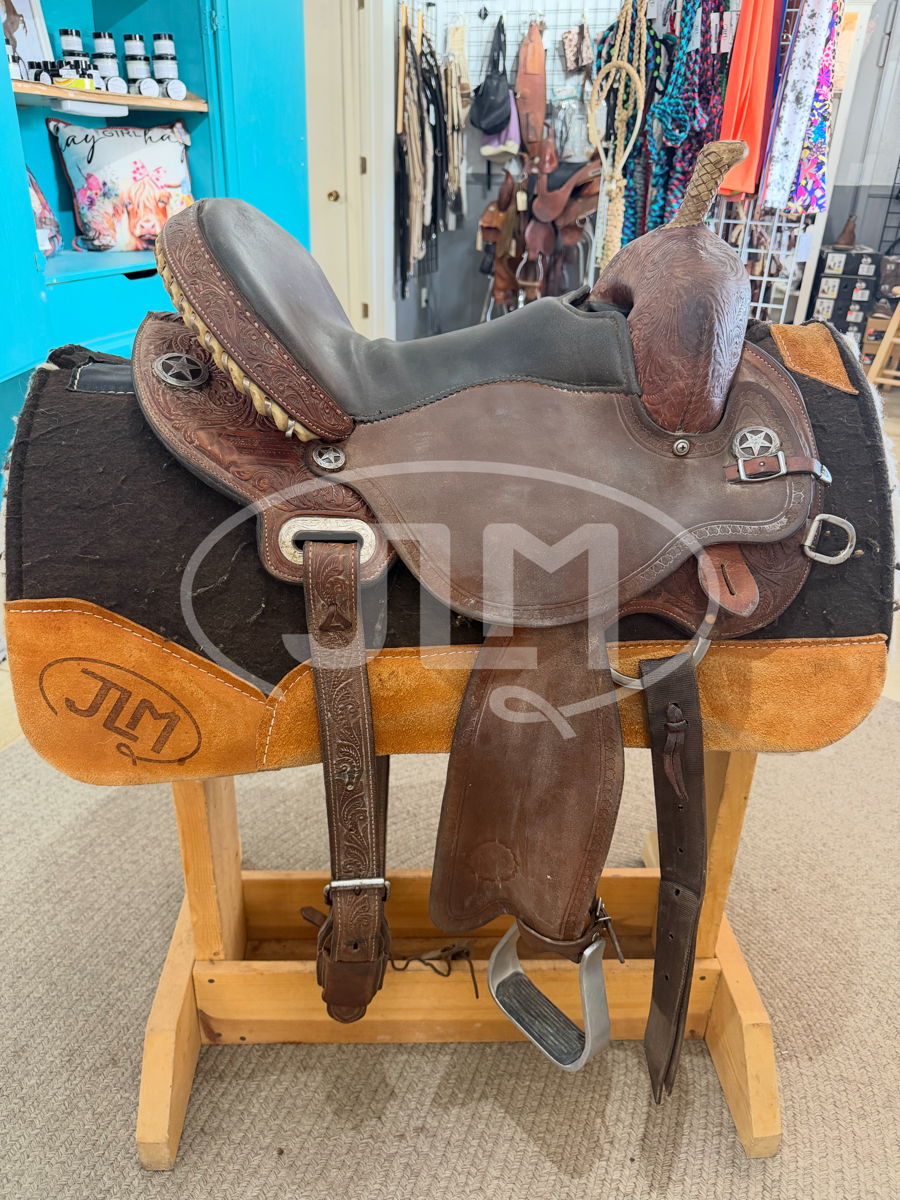 15" Circle Y Kelly Kaminski Shooting Star Barrel Saddle