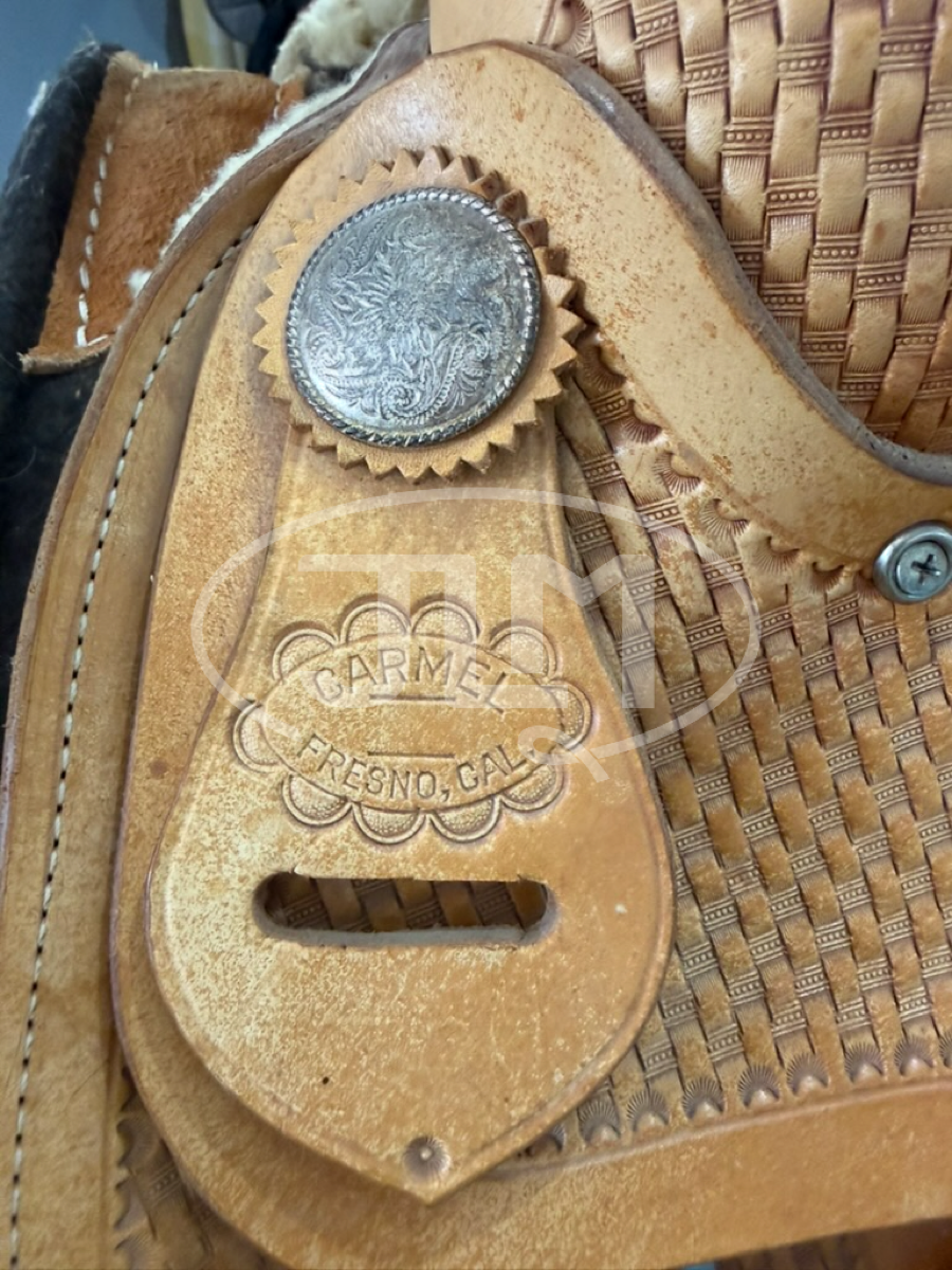 15.5" Carmel Saddlery Team Roping Saddle