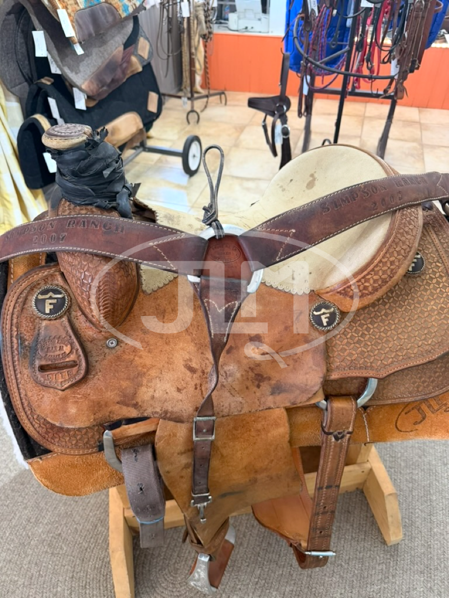 15" Carson River Bar M Team Roping Saddle