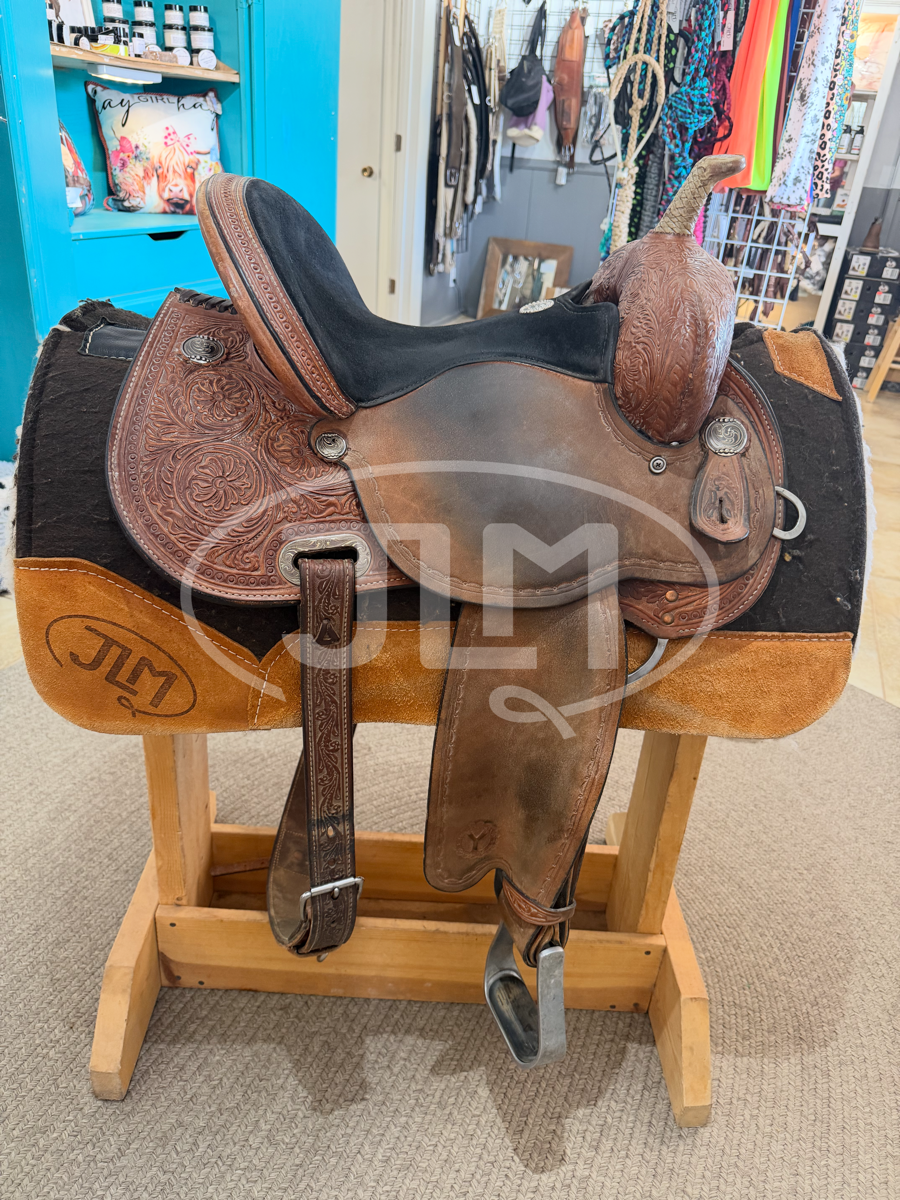 14" Circle Y Lisa Lockhart Dynamo Barrel Saddle