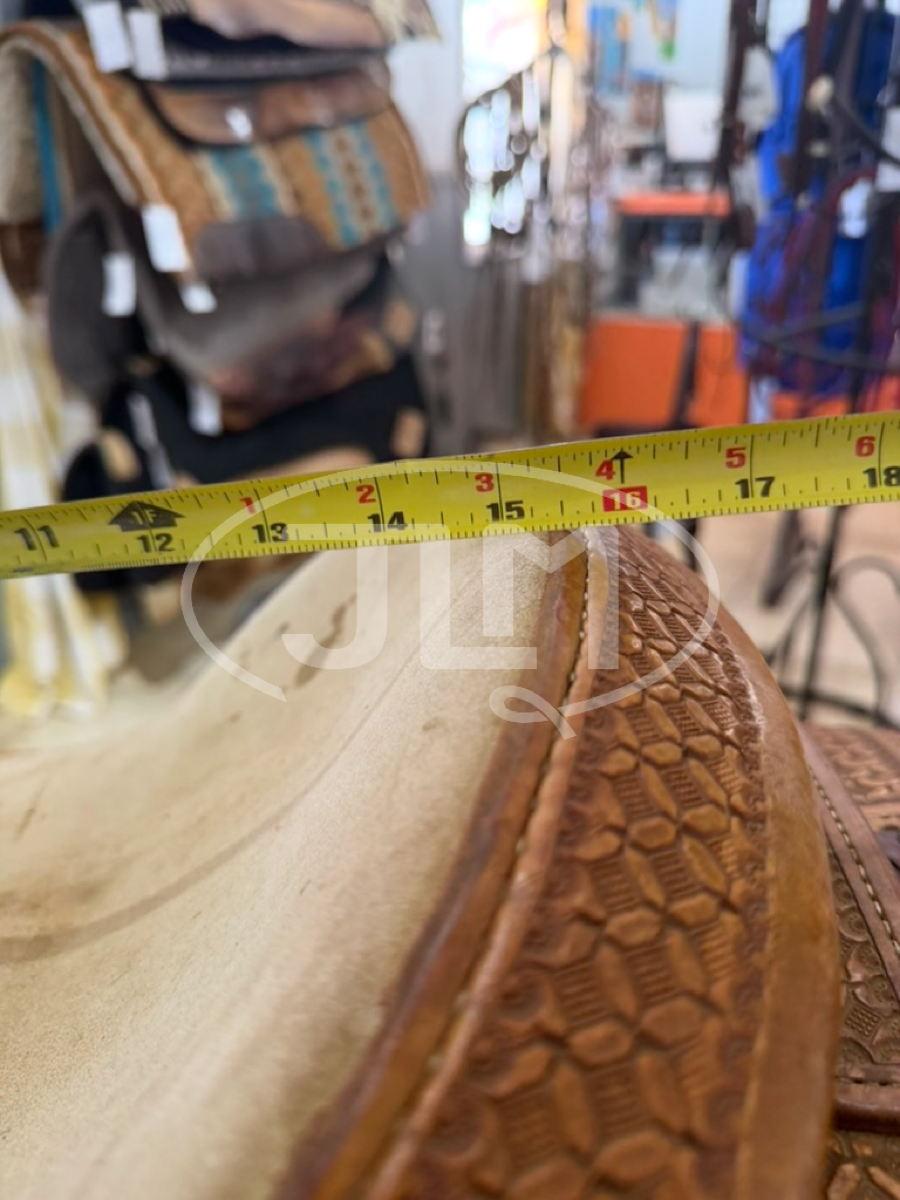 15" Carson River Bar M Team Roping Saddle