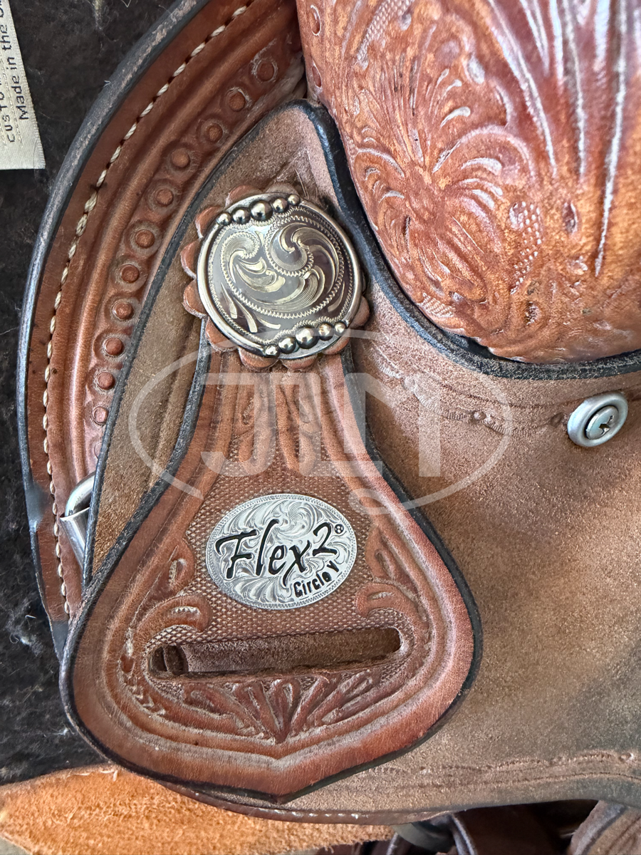 14" Circle Y Lisa Lockhart Dynamo Barrel Saddle